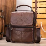 Shoulder Tote for Business & Travel- Leather Messenger Bag for Men
