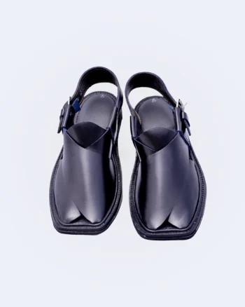 Black Pure Leather Peshawari Chappal – Shazif Classics Series-1